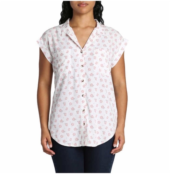 JACHS Girlfriend Tops Jachs Girlfriend Ladies Short Sleeve Blouse